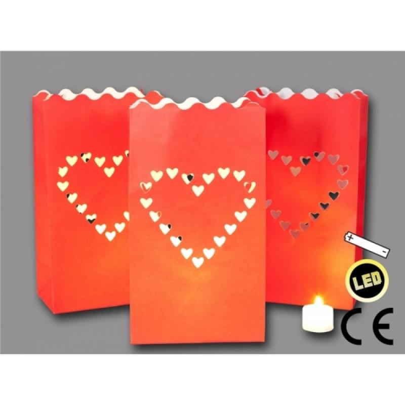 Candle bag decoratie lichtjes 3 stuks Geen te koop